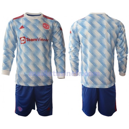 Maillot de Foot Manchester United Extérieur 2021-22 Manches Longues - Enfant